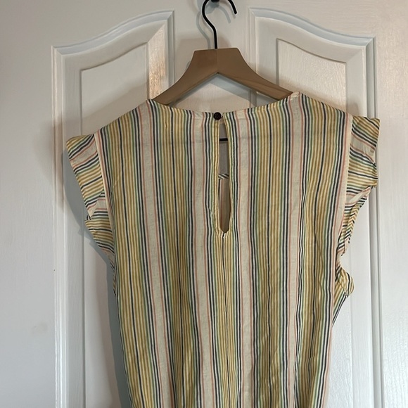 NWT Marine Layer | Beachy Stripe Laney Tiered Minidress Size XL Tencel/Linen - Picture 7 of 11